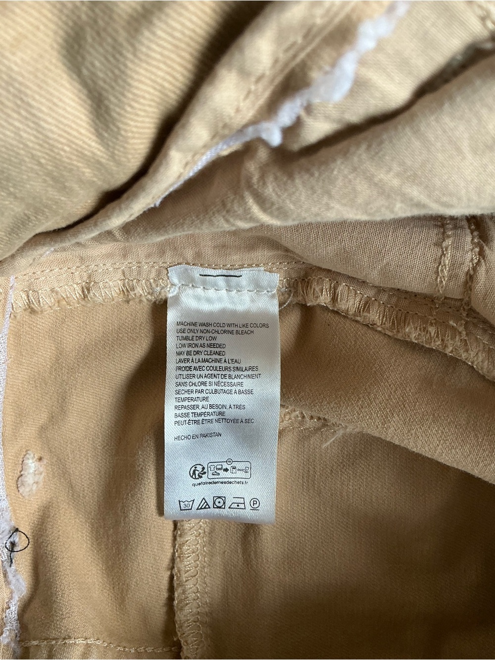 Maeve by Anthropologie Wide Leg Crop Seamed Pants Khaki Tan Size 29 - Picture 11 of 12